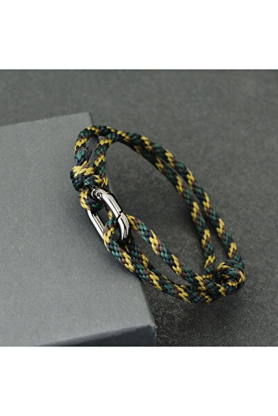 Choice DarkYellow New Rope Bracelet Men Adjustable Double Layer Handmade Slid...