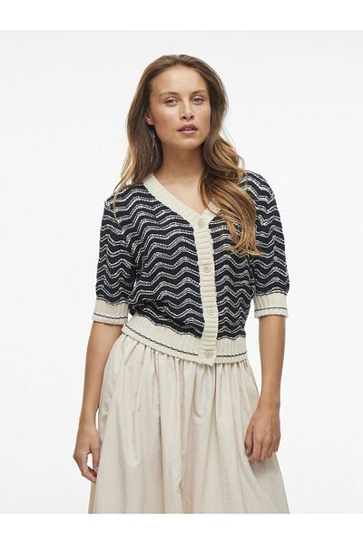 VILA Strickjacke Kurzarm