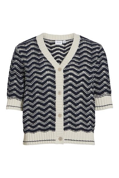 VILA Strickjacke Kurzarm