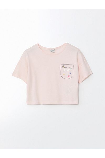 LC Waikiki Νέα σεζόν Crew Neck Girl's Crop Tisort - S5FB50Z4