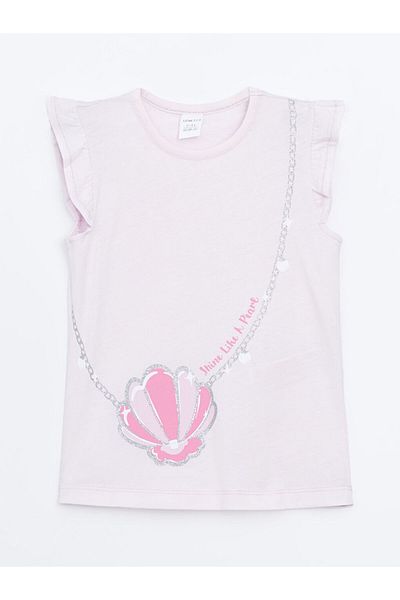 LC Waikiki Lcw Crew Neck Printed Girl's T-Shirt