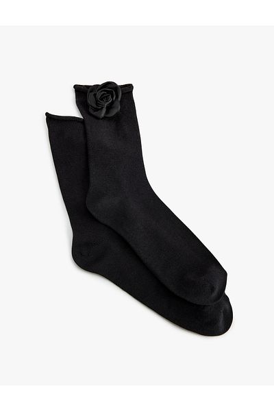 Koton Rose Applique Socks - Koton X Sibil Çetinkaya