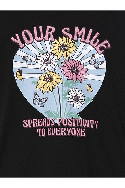 LC Waikiki Tricou pentru fete cu gât crew de sezon nou - S5EV89Z4