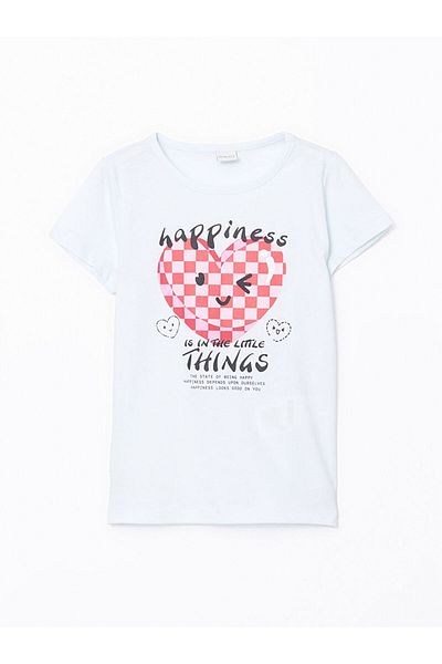 LC Waikiki Tricou pentru fete cu gât crew de sezon nou - S5EV70Z4