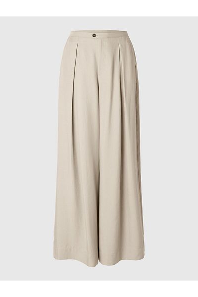 Selected Femme Hose mit weitem Bein Mid Waist