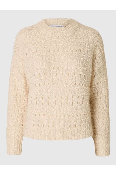 Selected Femme Pullover Häkel-Look