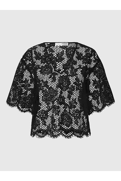Selected Femme Oberteil Cropped Fit Spitzen