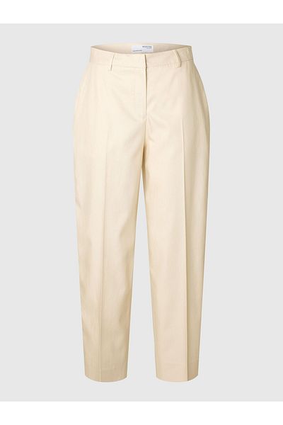 Selected Femme Barrel Fit Hosen Mid Waist