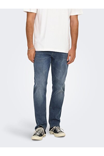 Only & Sons Slim Fit Jeans ONSWEFT Mittlere Taille Normal geschnitten Jeans