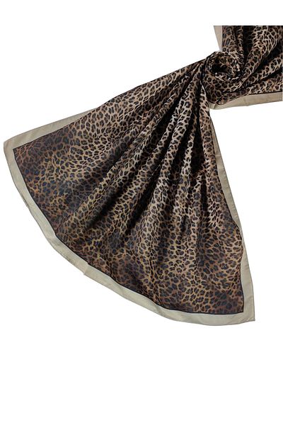 mim eşarp Σάλι Enba Soft Cotton Leopard με σχέδιο 75x190 cm
