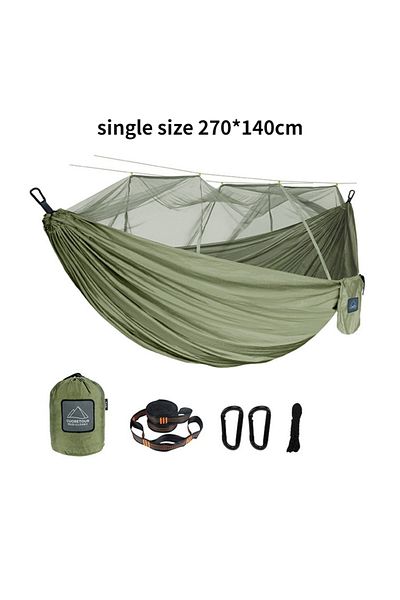 Choice Single Army Green Single And Double Size Nylon Fabric Portable Travel Outdoor Camping Hanging Sleepi