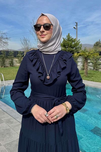 Rabia Şamlı Φόρεμα Navy Blue Jale