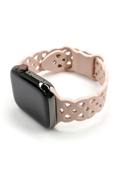 Choice 42mm 44mm 45mm 49mm Pink Lace Silicone Strap For Apple Watch Band 45mm 41mm 44mm 42mm 40mm 38mm Brea