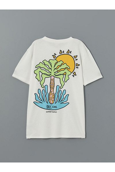 LC Waikiki Crew Neck Printed Combed Cotton Boys' T-Shirt