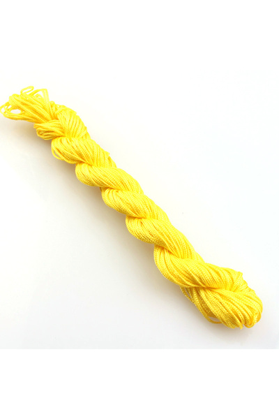 Choice حبل عقدة صيني أصفر 23 لونًا 1 مم من النايلون خيط مكرميه شامبالا خيط خرز لـ Br