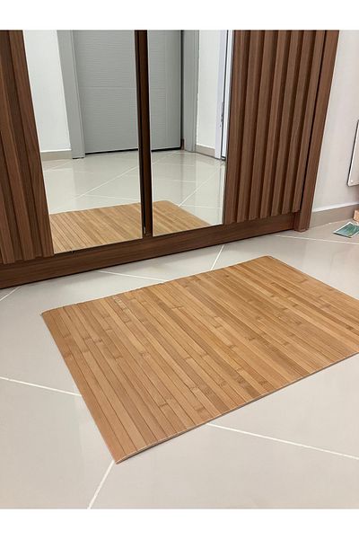 HNC HOME Bamboo Foldable Decorative Multi-Purpose Mat 70X45 cm