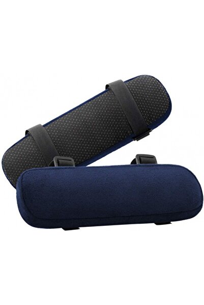 Choice Navy 2pcs Armrest Cushion Chair Arm Cover Memory Foam Non-Slip Elbow Support Pillow Elbow Rest Cover