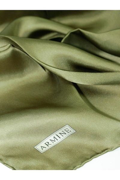 Armine Μονόχρωμο μεταξωτό μαντίλι - ADRE-679 - Tivil - Χακί