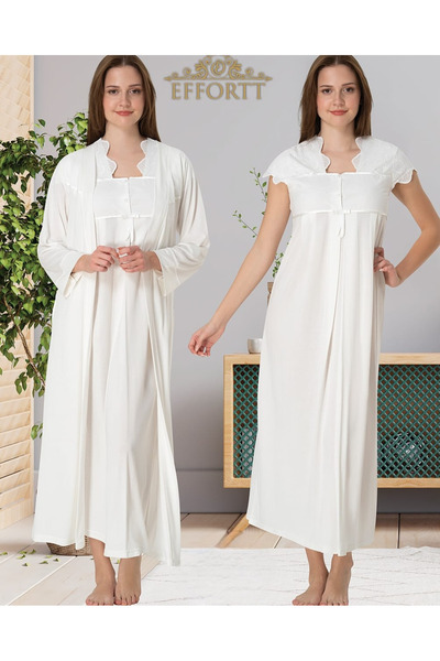 lohusacenneti Fistolu Detaylı Gecelik Sabahlık Takımı