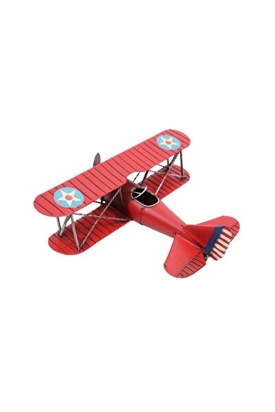 Genel Markalar Dekoratif Metal Uçak Çift Kanatlı Biblo Dekoratif Hediyelik