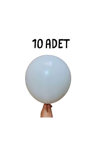 Balon marketi Balloonist Sister 12 Inch Pastel White Latex Balloon - Pack of 10 Birthday Balloon