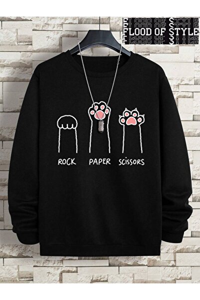 Flood Of Style Χιπ χοπ Harajuku Vintage Style Rock ψαλίδι χαρτιού Cat'S Paw Μ...