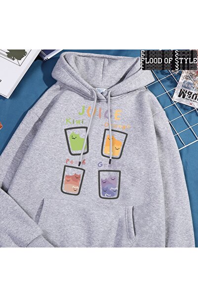 Flood Of Style Hip Hop Harajuku Vintage Style Juice κύπελλο φρούτων γάτα Γκρι