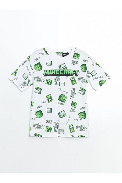 LC Waikiki Αγορικό μπλουζάκι με στάμπα LCW Crew Neck