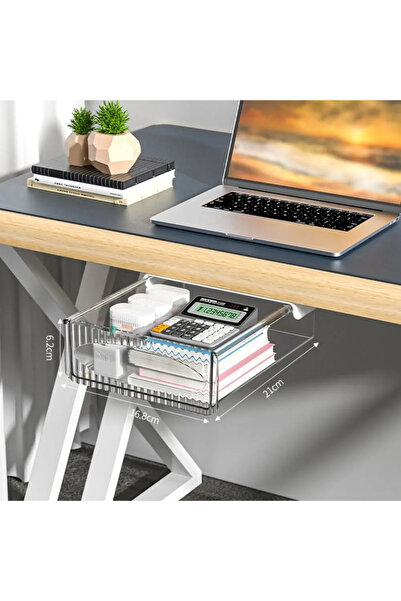 Choice صندوق تخزين بأدراج متوسطة الحجم باللون الأبيض أسفل الطاولة، خزانة تخزي...