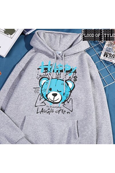 Flood Of Style ملابس هيب هوب هاراجوكو ذات طراز عتيق ممتع باللون الأزرق السعيد...