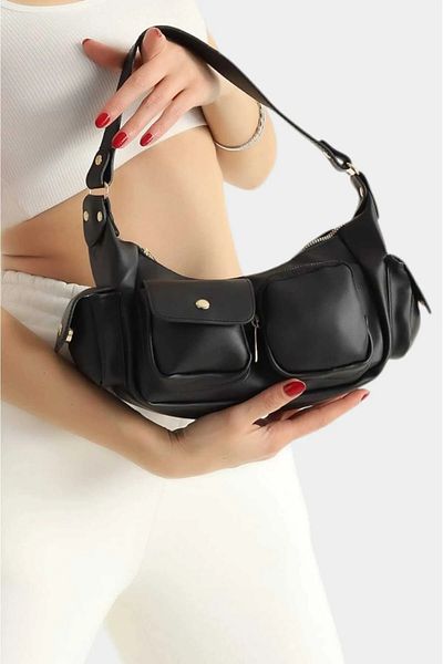Cosy Bag Genți de umăr negre Sünudaer Personal Raider cu mai multe buzunare