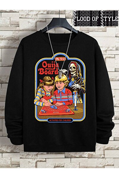 Flood Of Style Hip Hop Harajuku Vintage Style Primul meu imprimeu pe tabla Ouija Negru