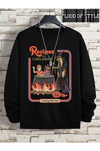 Flood Of Style Hip Hop Harajuku Stil Vintage Rețete Copii Negru