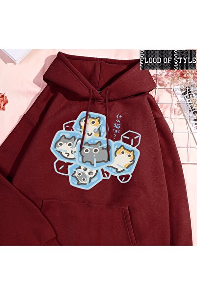 Flood Of Style Hip Hop Harajuku Vintage στυλ Ice Cat Fun White