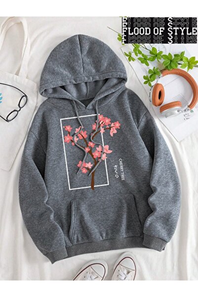 Flood Of Style Hip Hop Harajuku Stil Vintage Arborele de cireș Floare complet...