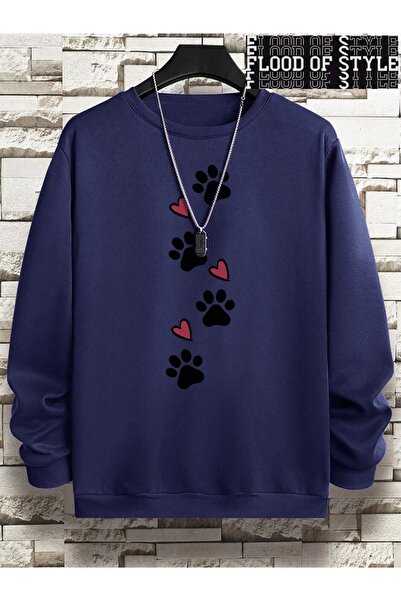 Flood Of Style Хип-хоп Хараджуку винтидж стил кучешки отпечатък любов забавен...