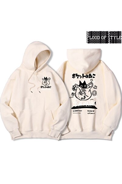 Flood Of Style Hip Hop Harajuku Stil Vintage Harajuku Kawaii Pisică Bej Pereche