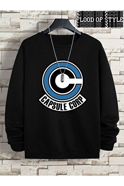 Flood Of Style Hip Hop Harajuku Stil vintage Interesant studio cu litere c Negru