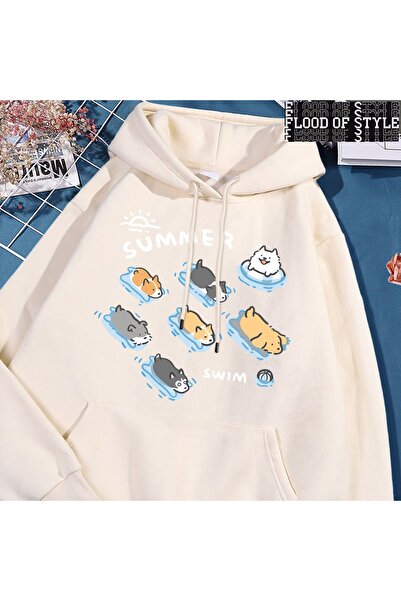 Flood Of Style Hip Hop Harajuku Vintage στυλ Διασκεδαστικό κολύμπι με γάτες κ...