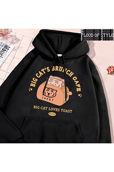 Flood Of Style ماكينة خبز القطط ذات الطراز العتيق من هيب هوب هاراجوكو باللون الأسود المضحك