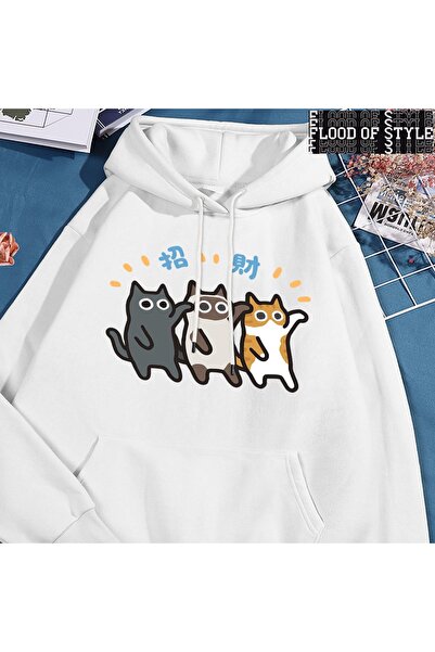 Flood Of Style هيب هوب هاراجوكو نمط رقص عتيق قطة كايكاي بيضاء