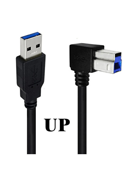 Choice كابل USB 3.0 بزاوية 90 درجة من النوع B بطول 0.5 متر، ذكر إلى أنثى، بزا...