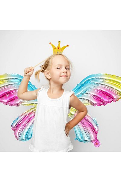 Laviyosa Butterfly Angel Wing Foil Balloon for Girls 84*60.5