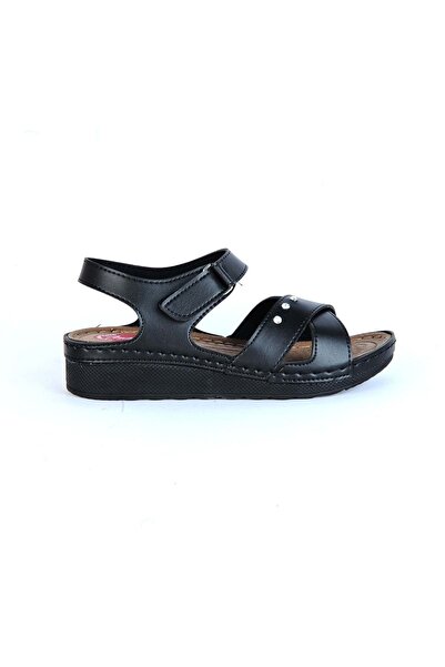 moda ayakkabım Moda Ayakkabı 01148 Ayder Kadın Düz Sandalet
