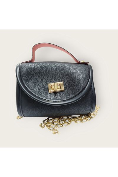 MK butik Geantă de mână și de umăr pentru fetiță cu mini curea lungă cu lanț (14×10×7CM)