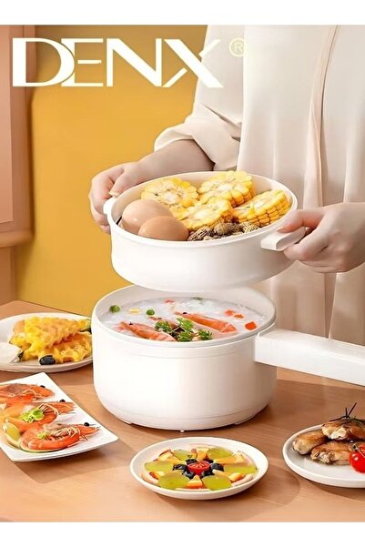 Denx 2L Electric Hot Pot with Steamer & Temperature Control, Non-Stick   DX1769