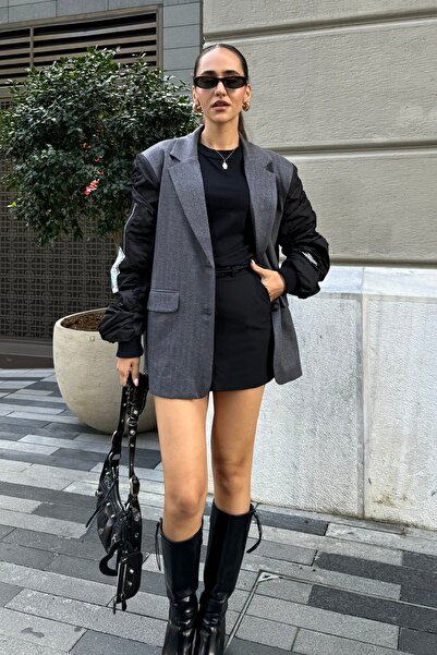 Nazliye Füme Tasarım Premium Blazer Ceket