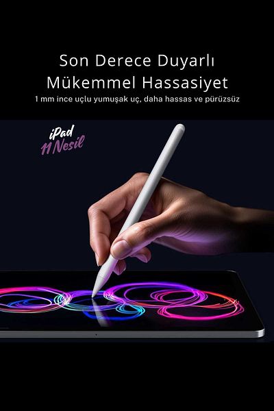 Fuchsia iPad A16 11 Generation 2025 متوافق مع قلم iPad Tablet Touch A3355 مع ميزة رفض راحة اليد