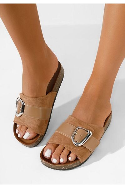 B T Shoes Isabelle women's slippers khaki