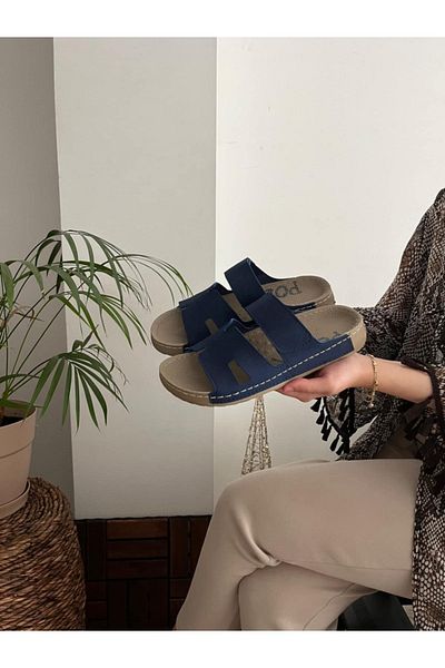 Behtah Kundura Papuci de zi cu zi Eliya Hrms cu velcro reglabil cu suport pentru talpă ortopedică pentru femei